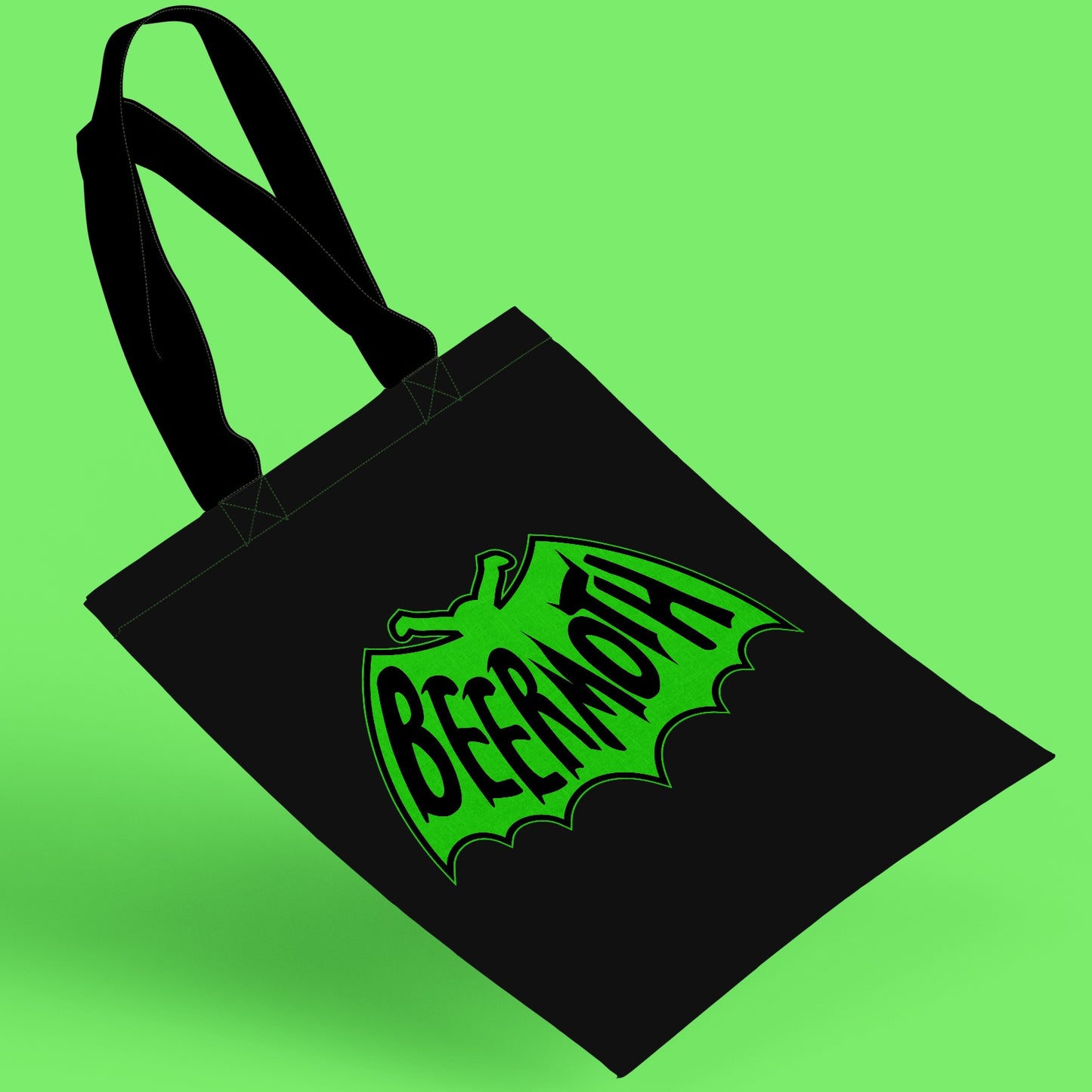 Beermoth 'Batmoth' Neon Green Tote