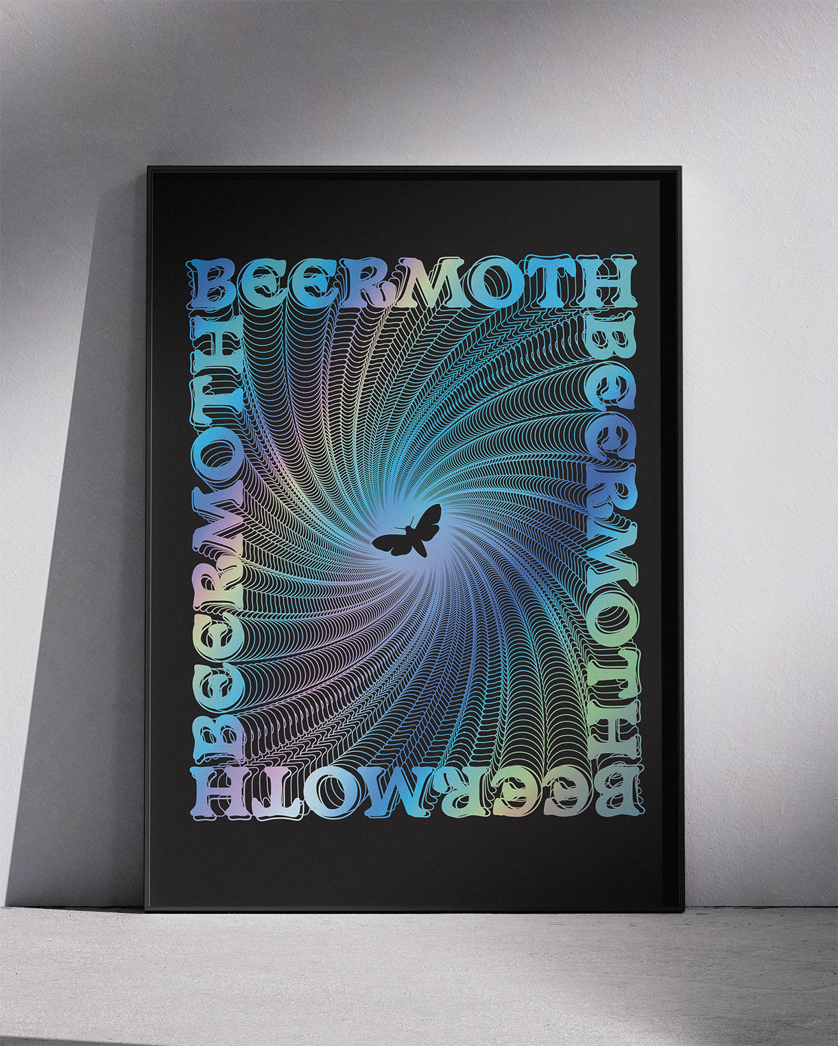 Beermoth 'Spiral' Holographic Foil A3 Poster