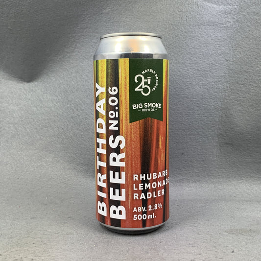 Marble Birthday Beer No.6 Rhubarb Lemonade Radler