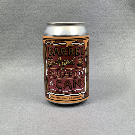 Amundsen Barrel Aged Dessert In a Can Peanut Butter Caramul Crisp Jam Donut